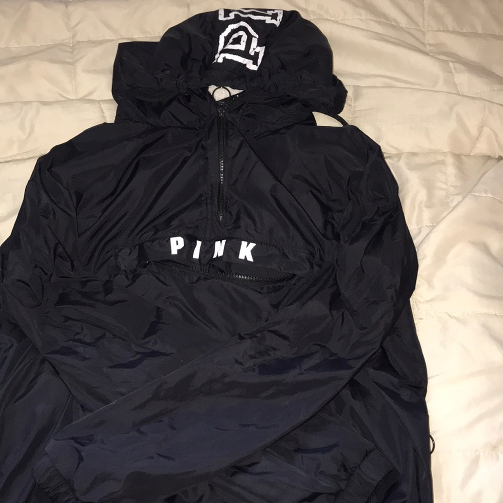 Pink Windbreaker hoodie